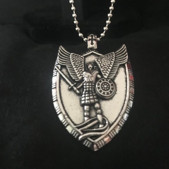 Christian, Religious, Angel, Full Armor of God Necklace, Cross - Picture 1 of 2